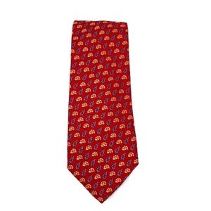 Holland & Sherry Bespoke Red All Silk Tie Made in USA